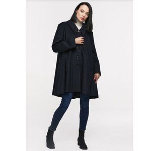 NWOT LIT Activewear Black Oversized Cashmere Blend Swing Coat Women's Size M